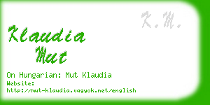 klaudia mut business card